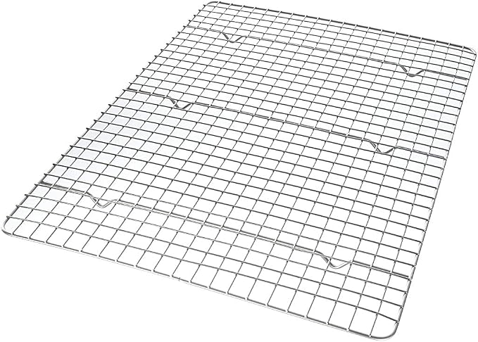 USA Pan Half Sheet Bakeable Cooling Rack, Steel Nonstick Wire by USAPan