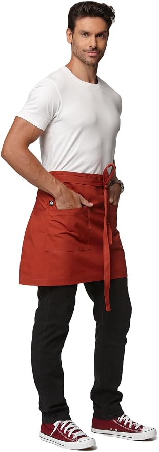 Unisex Waist Apron Half Bistro Apron Server Aprons - Image 5