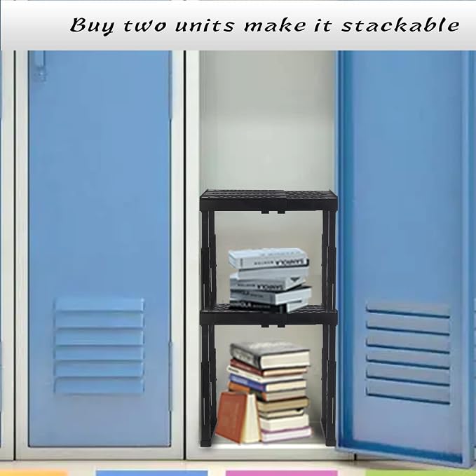 Svartur Locker Shelf for School Locker Adjustable Height and Width, Locker - Image 7