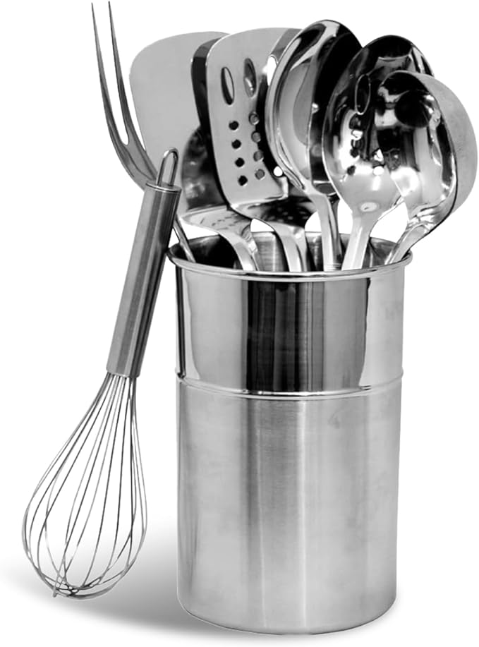 Chef Craft - 8 Piece Stainless Steel Kitchen Utensils Set by ChefCraft