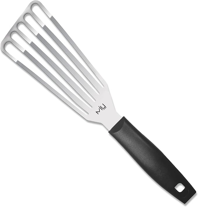 MIU Fish Spatula Stainless Steel, Slotted Flexible Metal, Lightweight Barbecue by MIU+France