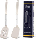 HOTEC Silicone Spatula Set of 2 Heat-Resistant 600°F & BPA-Free Kitchen by Hotec
