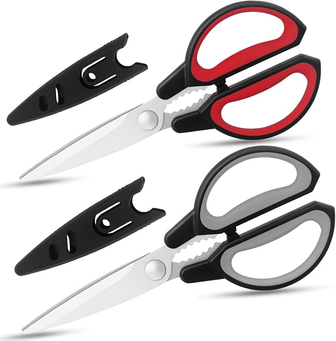 Kitchen Scissors, Sharp Stainless Steel Blades and Comfort-Grip Handles by Unknown