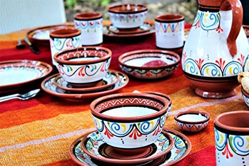 Salsa Bowls - Spanish Terracotta White Decor - Small Serving Bowl