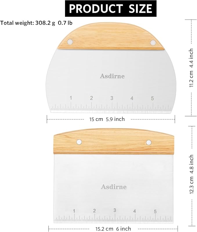 Asdirne Dough Cutter, Dough Scraper - Image 4