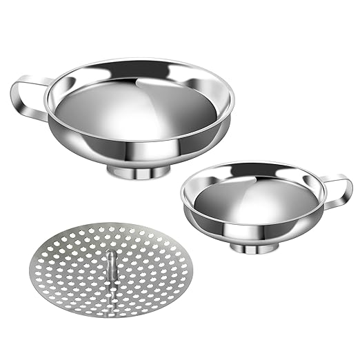 Stainless Steel Canning Funnel Set by Ecurfu