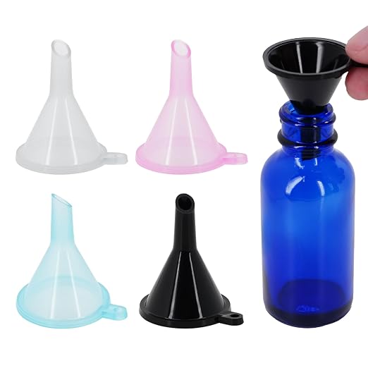 Mini Funnel 4-Pack for Lab Bottles, Sand Art, Essential Oil, Recreational by Unknown
