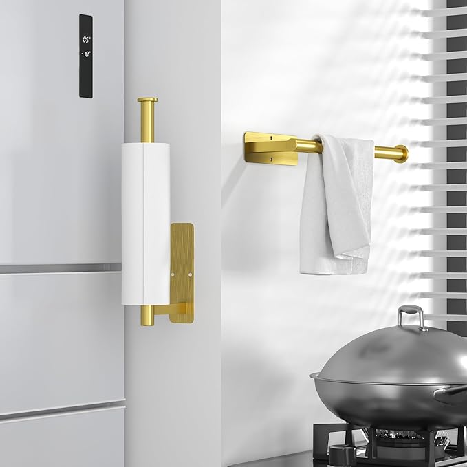 ASTOFLI Paper Towel Holder Under Cabinet No Drilling, Self Adhesive Paper Towel - Image 5