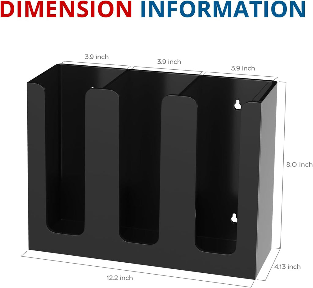 KOTEMON Acrylic Cup and Lid Holder, 3 Compartment, Disposable Coffee