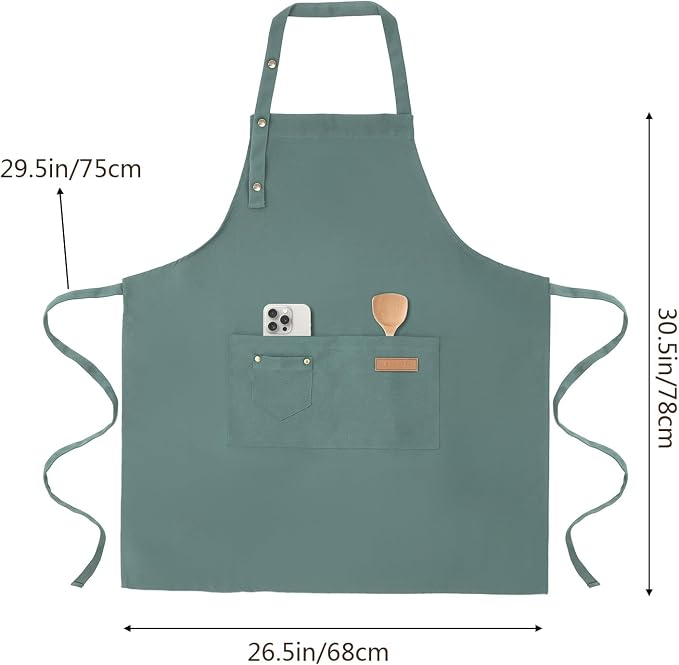 Tosewever Art Aprons for Women Painting Pottery Baking, Mens Buckle Straps - Image 7
