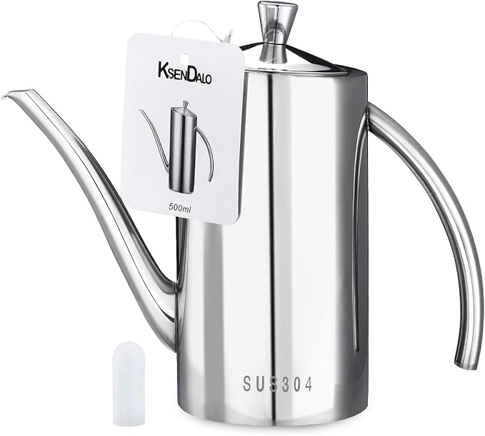 KSENDALO Premium SUS304 Stainless Steel Olive Oil Bottle Dispenser & Kitchen by KSENDALO