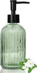 14 Oz Black Pump Glass Soap Dispenser, by Guokanfly