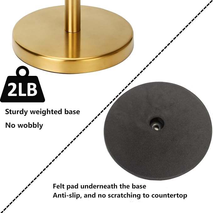 Paper Towel Holder, Stainless Steel Heavy Base, Paper Towel Holder Countertop - Image 4