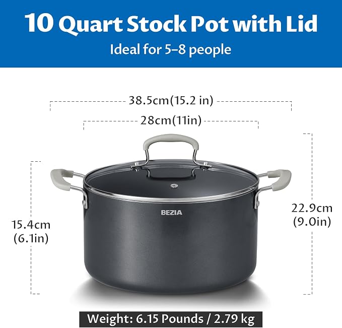 10 Quart Nonstick Stock Pot - Image 7