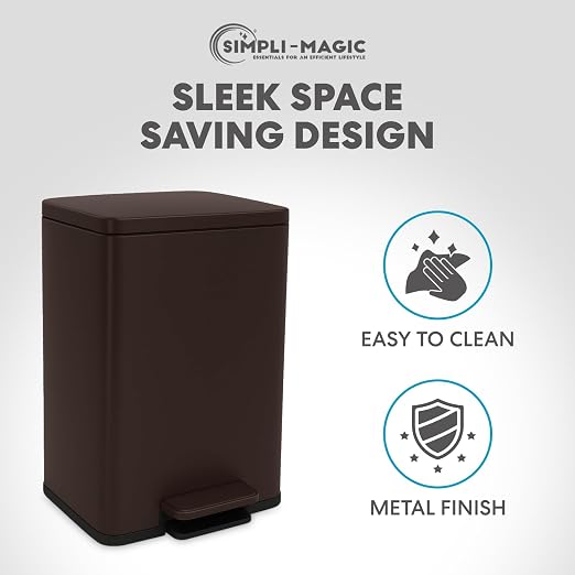 Simpli-Magic 50 Liter / 13.2 Gallon Soft-Close, Smudge Resistant Trash Can - Image 6
