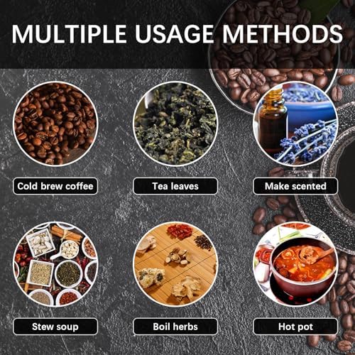 100 Pcs Cold Brew Bags 6x8 inch, No Mess Disposable Cold Brew Coffee