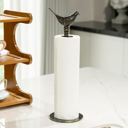1 Luxurious Brass Paper Towel Holder countertop - Image 2