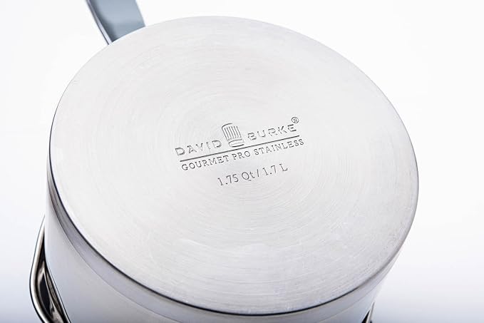 David Burke Stature Stainless Steel 1.75-Quart Sauce Pan - Image 3