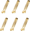 6 PCS Gold Sugar Tongs Set – 304 Stainless Steel Mini Tongs by Letingoo