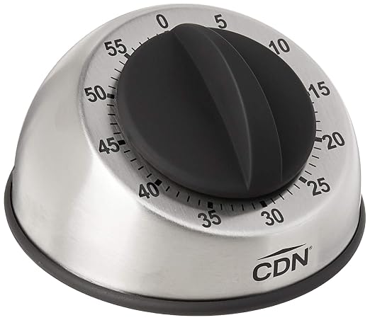 CDN Compact 60-Minute Mechanical Timer | Easy-to-Read 2.5” Dial | Loud 3-Second by CDN-ComponentDesignNorthwestInc