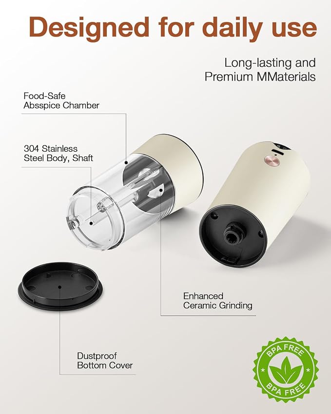 Gravity Electric Salt and Pepper Grinder Set - Image 6