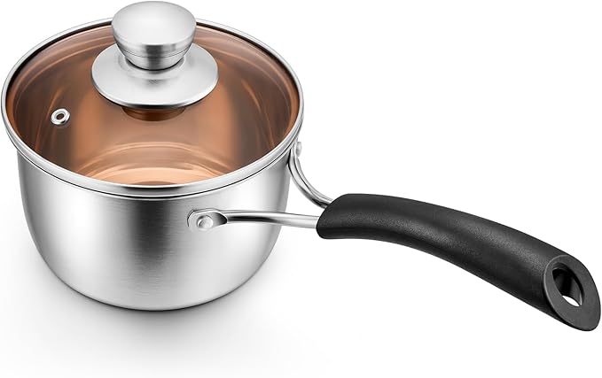 P&P CHEF 1 Quart Saucepan Small Pot, Stainless Steel Saucepan by PPCHEF