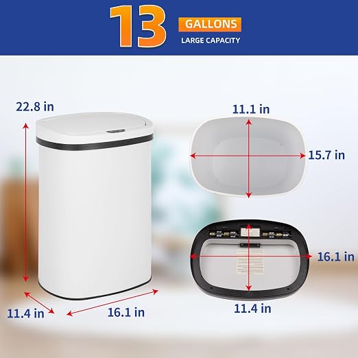 Kitchen Trash Can Office Bathroom Bedroom Waste Bin - Image 7
