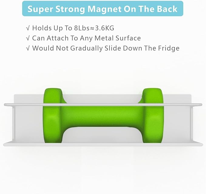 Magnetic Spice Rack for Refrigerator Magnetic Fridge Shelf for Kitchen Spice - Image 3