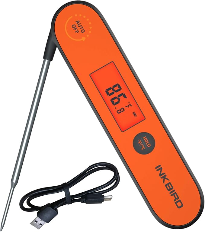 Inkbird Instant Read Meat Thermometer IHT-1P, Digital Waterproof Rechargeable by Inkbird