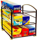 Deco Brothers Wrap Organizer Rack for Kitchen Cabinet, 3 Tier, Bronze