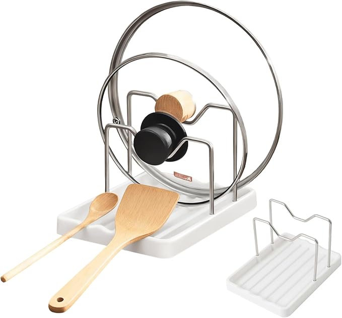 2 in 1 Pot Lid Holder & Spoon Rest by Aenfaiy