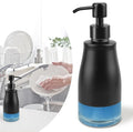 AUMIO Soap Dispenser with Stickers, Stainless Steel Case Glass Liner Hand Pump by AUMIO