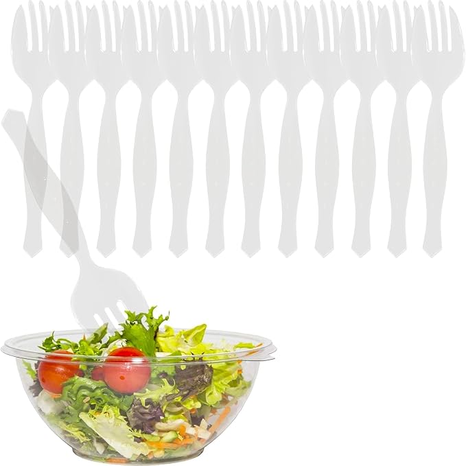 PARTY BARGAINS Disposable Clear Plastic Serving Forks 8.75 Inch – Heavy Duty - Image 8