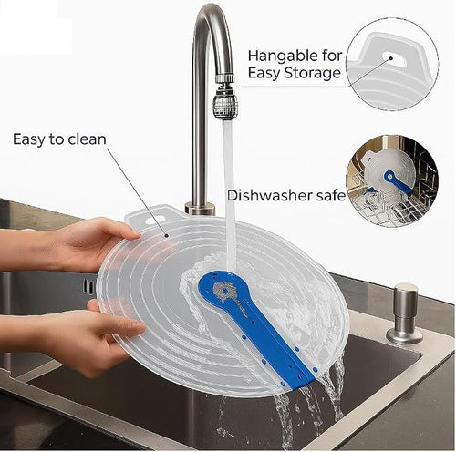 12 Inch Mixing Bowl Splatter Guard – BPA-Free Anti-Splash Screen - Image 2