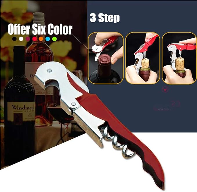 Professional Waiter Corkscrew Wine Openers Set, Heavy Duty Stainless Steel - Image 7