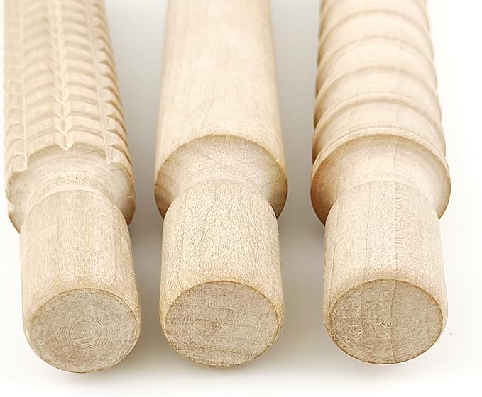 3 pcs 8 Inch Wood Rolling Pin, Arts and Crafts - Image 3