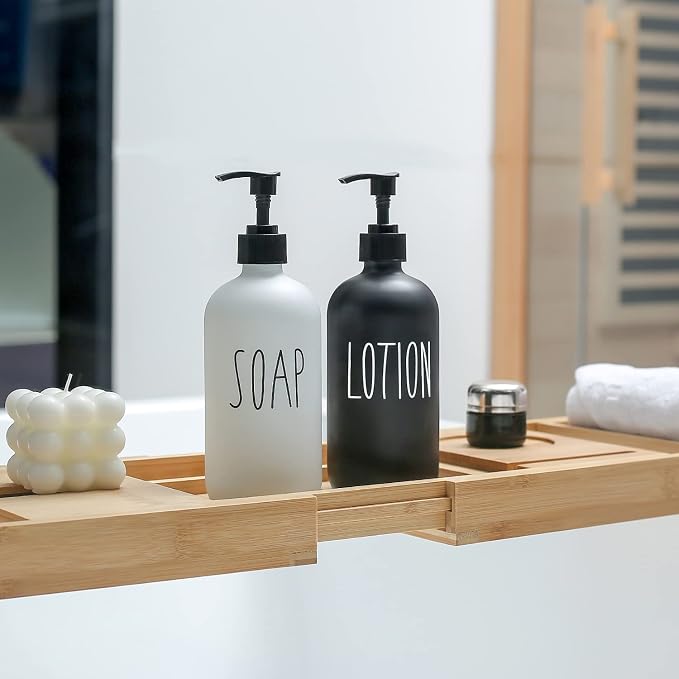 MOMEEMO Soap Dispenser Bathroom Set, Contains Hand and Lotion Dispenser - Image 5
