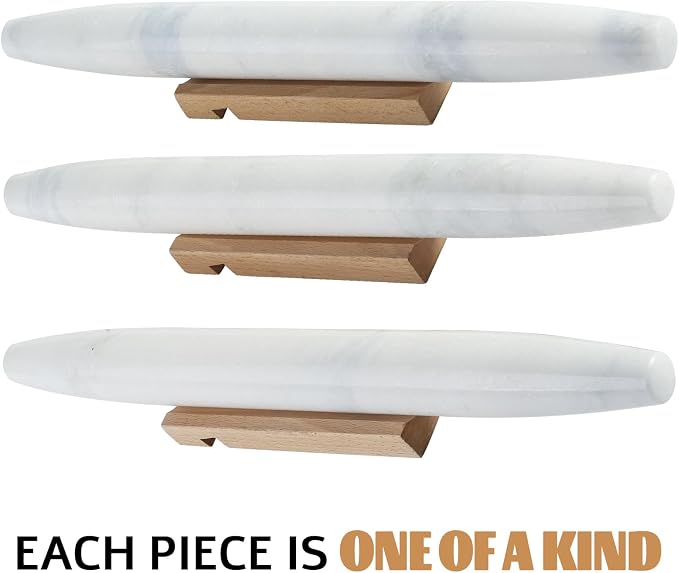 Koville African Natural Marble French Rolling Pin, 16inch Non-Stick Rolling Pin - Image 6