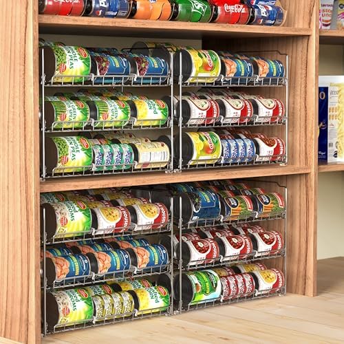 Simple Houseware 3-Tier Stackable Can Organizer Rack Hold 36 Cans, Chrome