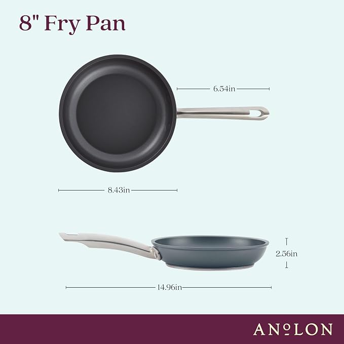Anolon Accolade Forged Hard Anodized Nonstick Frying Pan/Skillet, 8 Inch - Image 2