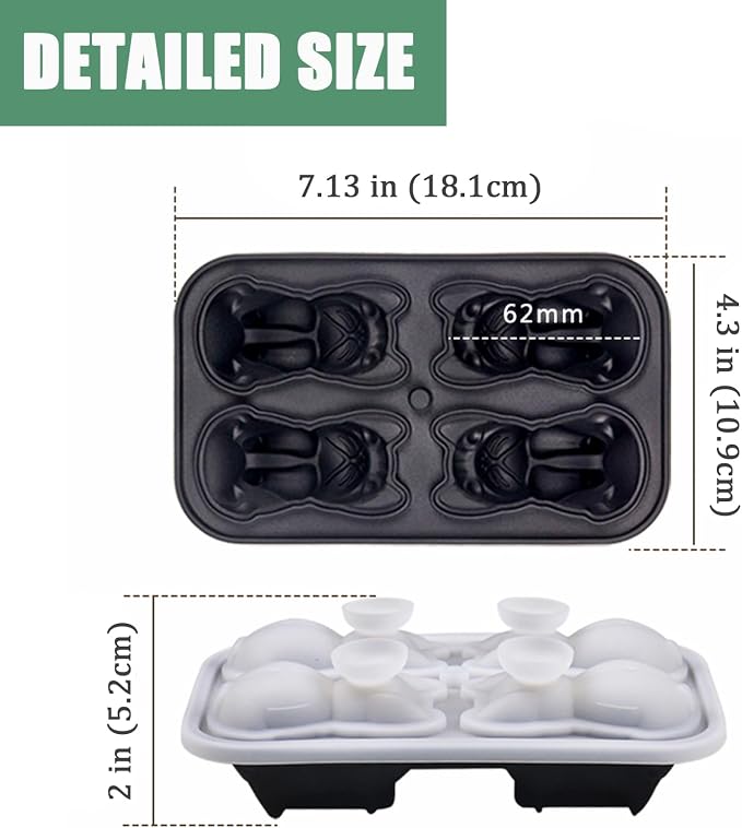 French Bulldog Gifts 3D Ice Cube Mold, Admaison Ice Cube Tray - Image 3