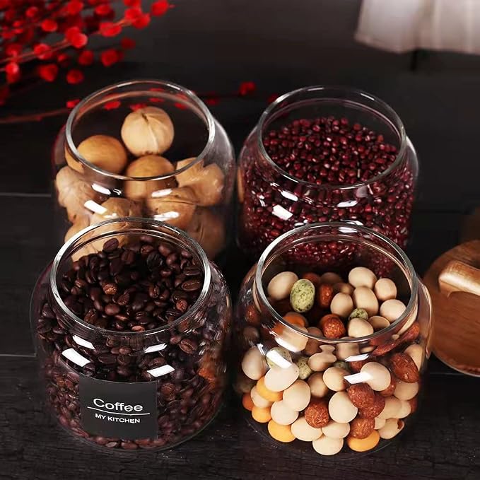 SAIOOL Glass Jars with Airtight Lid, Kitchen Canisters, Borosilicate Storage - Image 6