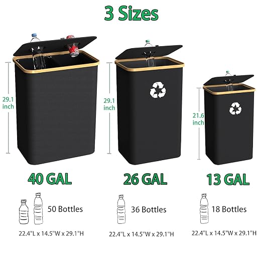 Recycling Bin Kitchen Indoor Home 40 Gallon 156L Recycle Bin - Image 3