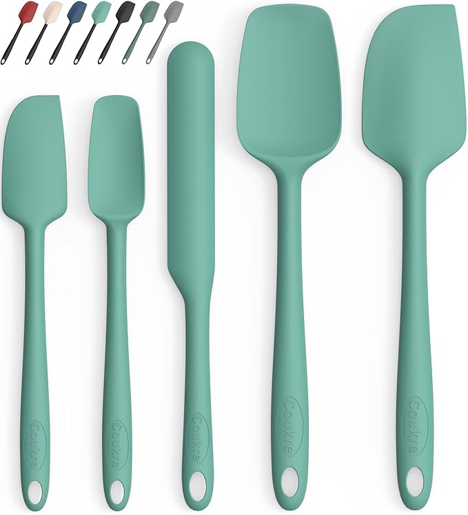 Coukre Silicone Spatula Set of 5, High Temperature Resistant, Food Grade by Coukre