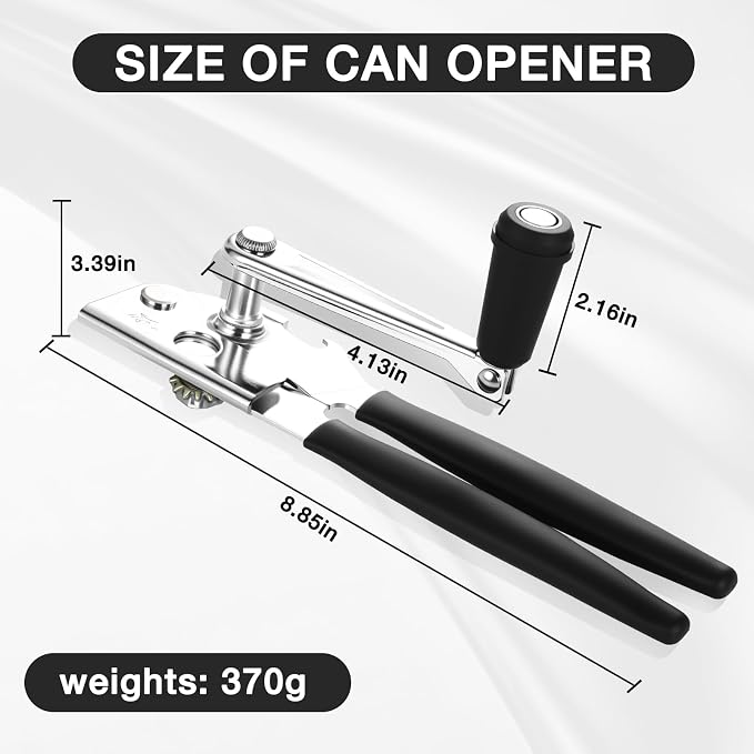 Commercial Can Opener with Magnet, Crank Can Opener Manual Heavy Duty with - Image 7