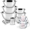 Eatex Mixing Bowls with Measuring Cups & Measuring Spoons 17 Piece Set by Eatex