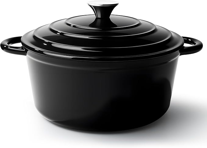 4.5 Quart Dutch Oven Pot with Lid, Non Stick Enameled Cast Iron Dutch Oven by Fijinhom