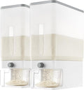 Lifewit 2 Pack Rice Dispenser 25 Lbs, Rice Storage Container Sealed Moisture by Lifewit