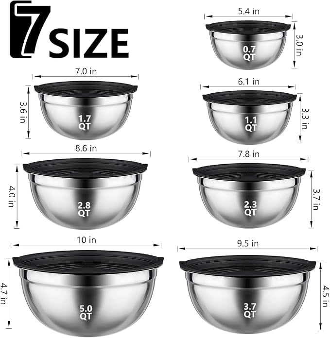 Leidawn Mixing Bowls with Lids set - Image 4