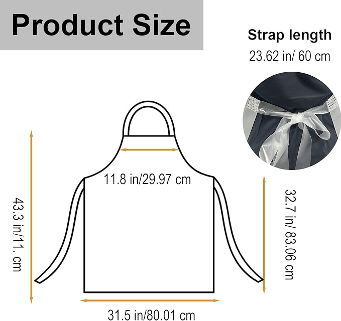 ELEBOX Waterproof Oil Proof Bib Apron Utility Apron Chemical Resistant Apron - Image 5